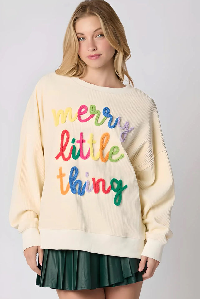 Merry Little Thing Corded Sweatshirt