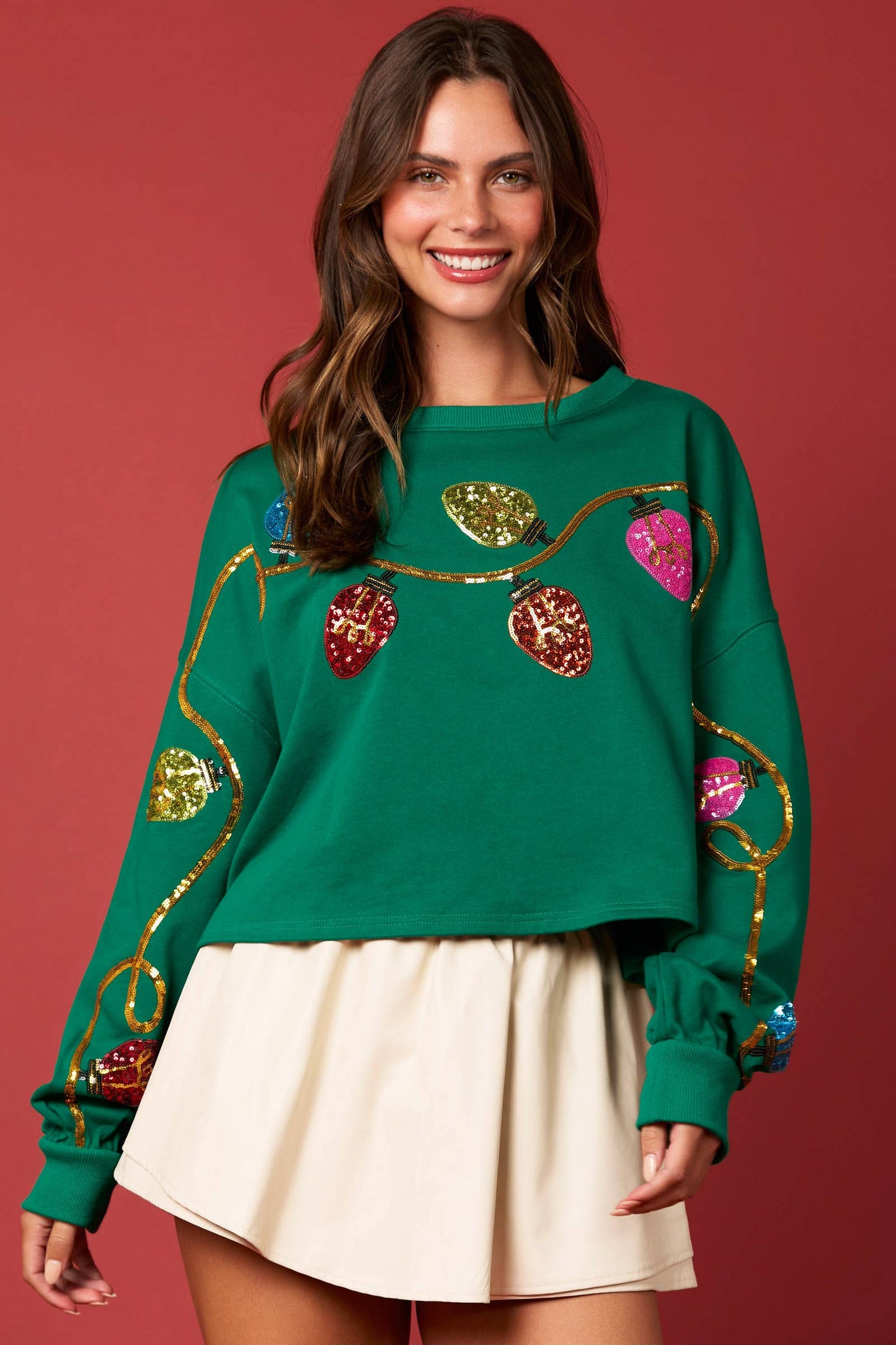 Bright Lights Cropped Sweatshirt