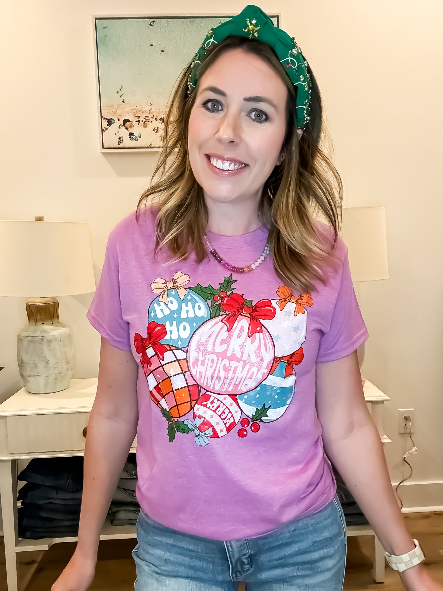 Christmas Ornaments Preppy Christmas Graphic Tee