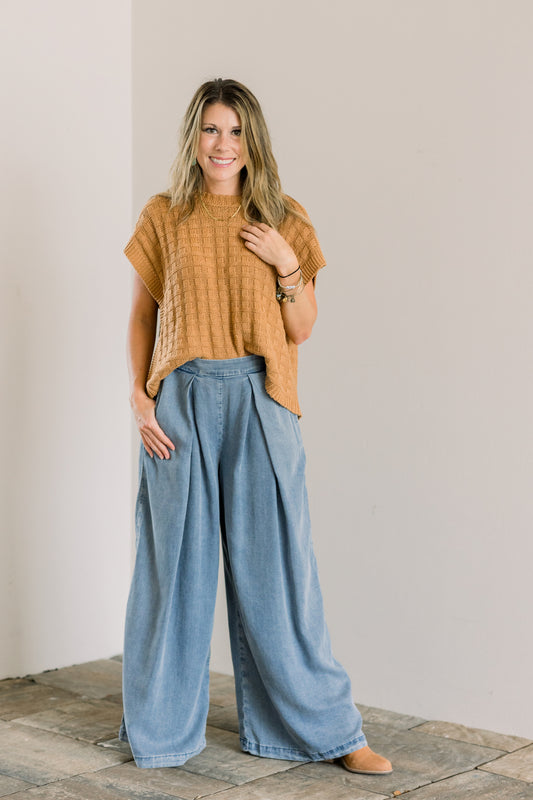 Paradise Palazzo Denim Pants