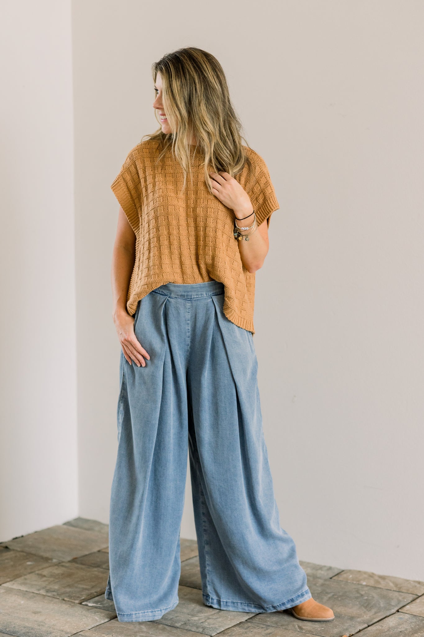 Paradise Palazzo Denim Pants