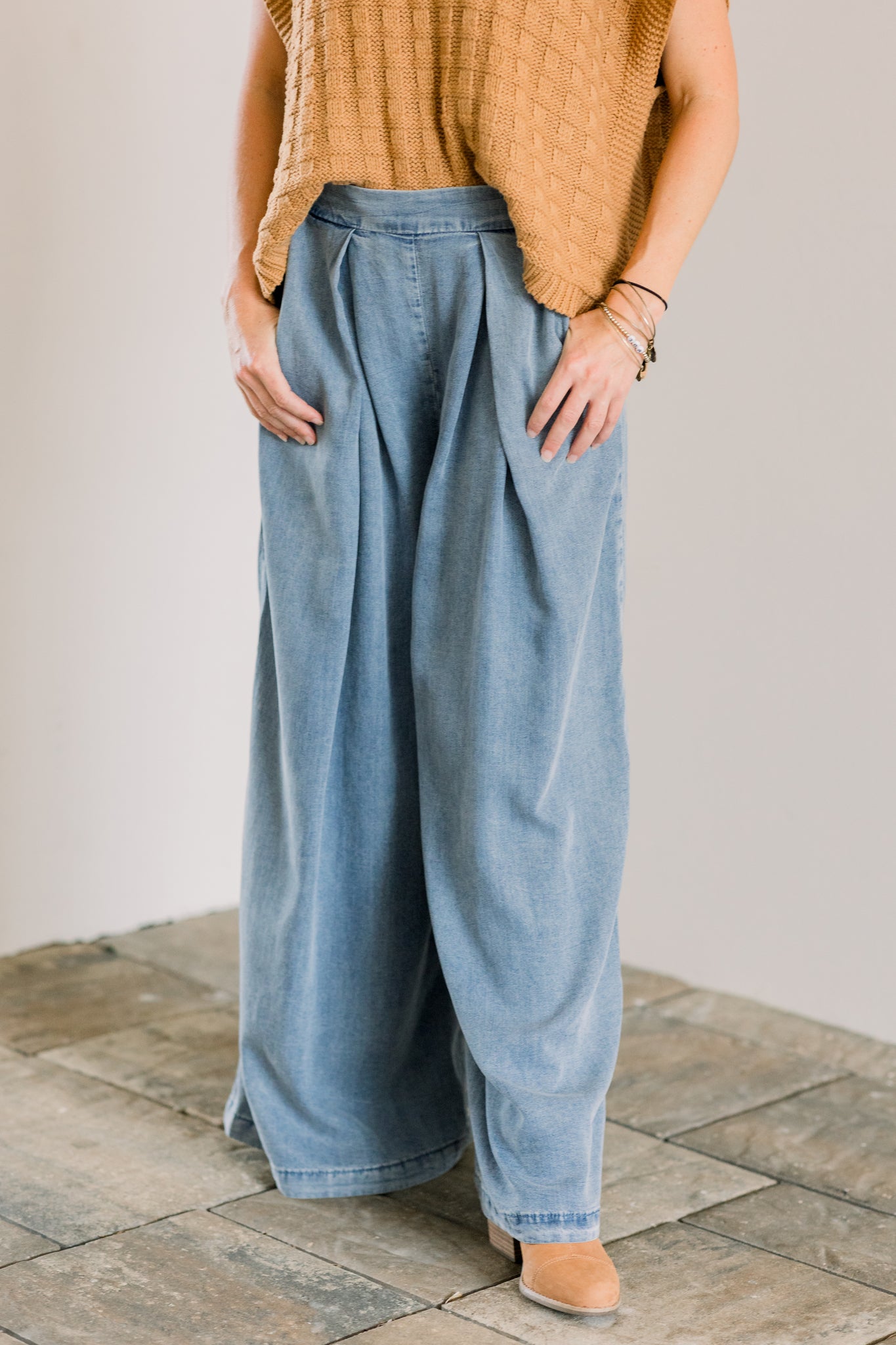 Paradise Palazzo Denim Pants